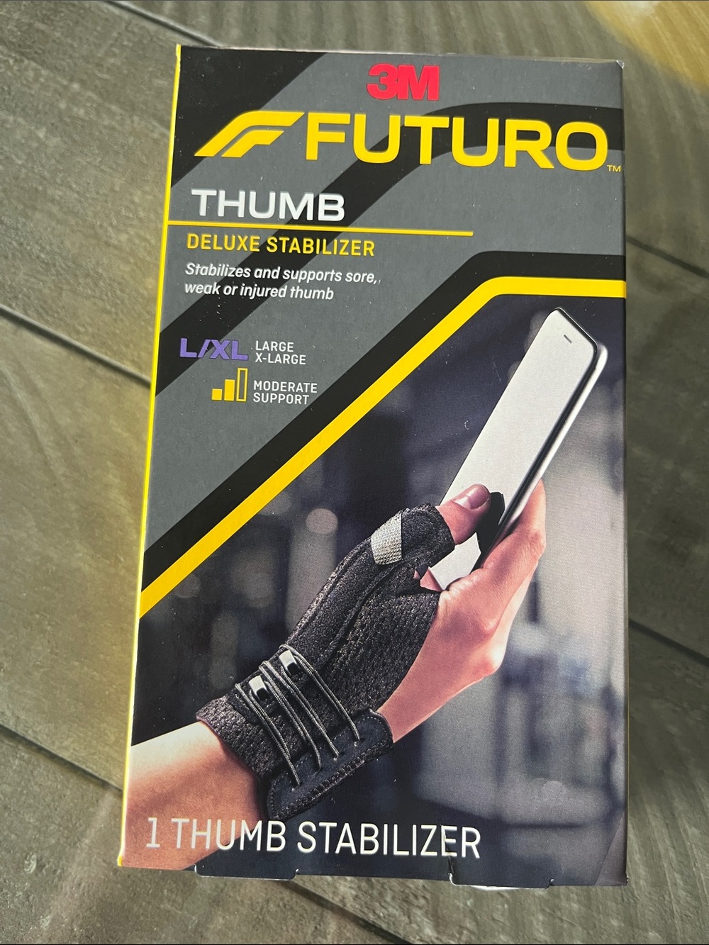 Futuro Thumb Stabilizer Black and Yellow
